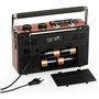 Ricatech PR85 – Lecteur de cassettes et enregistreur des années 80, Radio AM/FM/SW, USB, Port de carte SD, Microphone intégré, A