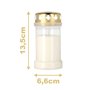 KRISTEN Lanterne funéraire extérieure traditionnelle 3D – 60 heures de combustion – Blanc – Lot de 24 pièces – Pack économique –
