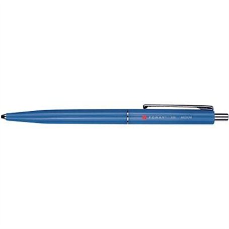 Foray X50 Lot de 10 stylos à bille rétractables Encre bleue Idéal pour la maison