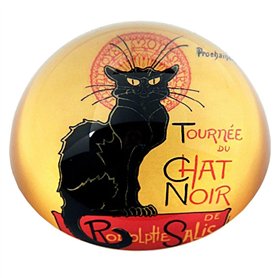 Presse-papier en verre Paraston Movseion Steinlen Le Chat Noir