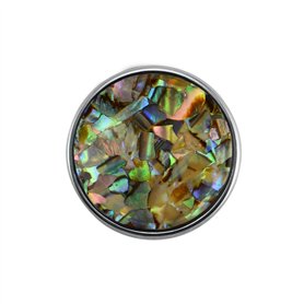 Quiges Femme Bouton Pression 18mm Argenté Perle Synthétique pour Chunk Accessoires