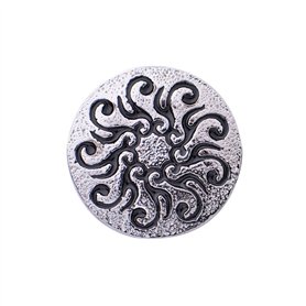 Quiges Femme Bouton Pression 18mm Argenté Symbole pour Chunk Accessoires