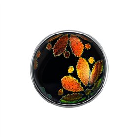 Quiges Femme Bouton Pression 18mm Argenté aus Verre Fleurs pour Chunk Accessoires