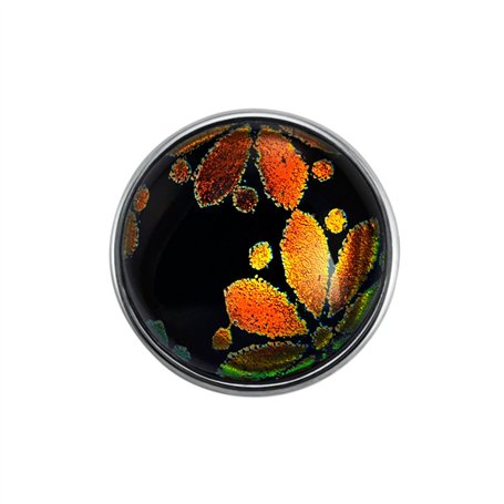 Quiges Femme Bouton Pression 18mm Argenté aus Verre Fleurs pour Chunk Accessoires