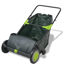 vidaXL Balayeuse à gazon balayeuse de feuilles pour jardin terrasse 103 L