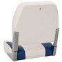 vidaXL Ensemble de sièges de Bateau Pliables 4 pcs Oreiller Bleu Blanc, Chaise de Bateau, siège de Bateau Capitaine, Chaise de B