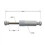2 x Amortisseur à gaz original Kesseböhmer Lift-o-Mat 250 N - Ressort à gaz/compression pour ferrure Kesseböhmer
