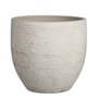 Mica Decorations Carrie Pot de fleurs terre cuit rond gris clair 22 x Ø 24 cm - Pot de plante