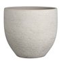 Mica Decorations Carrie Pot de fleurs terre cuit rond gris clair 26 x Ø 29 cm - Pot de plante