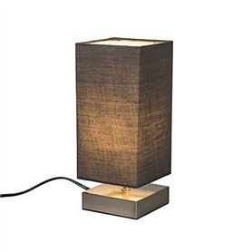 Qazqa milo - Lampe de table - 1 lumière - L 120 mm - Gris - Design