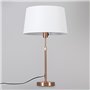 QAZQA Parte - Lampe de table avec Abat-Jour - 1 lumière - Ø 350 mm - Cuivre - Moderne - éclairage intérieur - Salon I Chambre I 