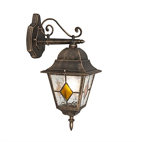 Qazqa antigua - Applique murale - 1 lumière - H 400 mm - Bronze - Rustique - éclairage extérieur - Garage/cellier