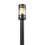 Qazqa gleam - Lampe sur pied extérieur - 1 lumière - Ø 102 mm - Noir - Moderne - éclairage extérieur