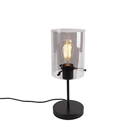 Qazqa dome - Lampe de table - 1 lumière - Ø 15 cm - Noir - Design - éclairage intérieur - Salon I Chambre
