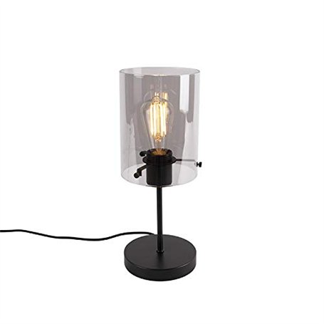Qazqa dome - Lampe de table - 1 lumière - Ø 15 cm - Noir - Design - éclairage intérieur - Salon I Chambre