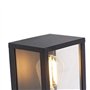 QAZQA charlois - Applique murale - 1 lumière - L 14 cm - Noir - Rustique - éclairage extérieur