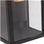 QAZQA charlois - Applique murale - 1 lumière - L 14 cm - Noir - Rustique - éclairage extérieur
