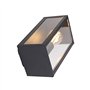 QAZQA charlois - Applique murale - 1 lumière - L 14 cm - Noir - Rustique - éclairage extérieur