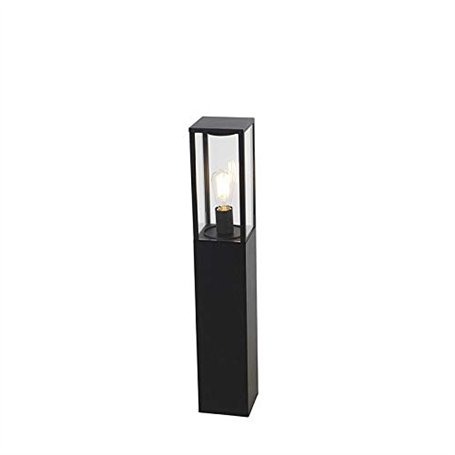 Qazqa charlois - Lampe sur pied extérieur - 1 lumière - L 14 cm - Noir - Rustique - éclairage extérieur