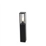 Qazqa charlois - Lampe sur pied extérieur - 1 lumière - L 14 cm - Noir - Rustique - éclairage extérieur