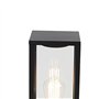 Qazqa charlois - Lampe sur pied extérieur - 1 lumière - L 14 cm - Noir - Rustique - éclairage extérieur