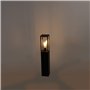 Qazqa charlois - Lampe sur pied extérieur - 1 lumière - L 14 cm - Noir - Rustique - éclairage extérieur