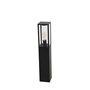 Qazqa charlois - Lampe sur pied extérieur - 1 lumière - L 14 cm - Noir - Rustique - éclairage extérieur