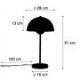Qazqa magnax - Lampe de table - 1 lumière - Ø 28 cm - Noir - Design, Rétro - éclairage intérieur - Salon I Chambre