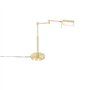 QAZQA notia - LED Dimmable Lampe de table bras articulé variateur inclus - 1 lumière - L 527 mm - Doré/Laiton - Moderne - éclair
