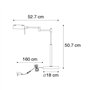 QAZQA notia - LED Dimmable Lampe de table bras articulé variateur inclus - 1 lumière - L 527 mm - Doré/Laiton - Moderne - éclair
