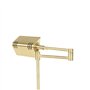 QAZQA notia - LED Dimmable Lampe de table bras articulé variateur inclus - 1 lumière - L 527 mm - Doré/Laiton - Moderne - éclair