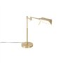 QAZQA notia - LED Dimmable Lampe de table bras articulé variateur inclus - 1 lumière - L 527 mm - Doré/Laiton - Moderne - éclair