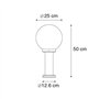 Qazqa sfera - Lampe sur pied extérieur - 1 lumière - Ø 25 cm - Noir - Moderne - éclairage extérieur