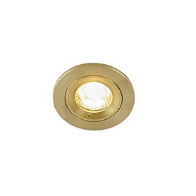 Qazqa xena - Spot encastrable - 1 lumière - Ø 7.9 cm - Doré - Moderne - éclairage extérieur - Salle de bains