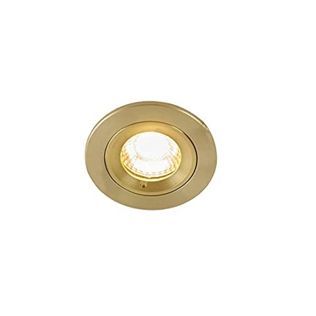 Qazqa xena - Spot encastrable - 1 lumière - Ø 7.9 cm - Doré - Moderne - éclairage extérieur - Salle de bains