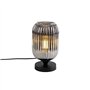 Qazqa banci - Lampe de table Art Deco - 1 lumière - Ø 140 mm - Noir - Art Deco - Éclairage intérieur - Salon I Chambre I Cuisine