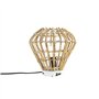 Qazqa diamondcanna - Lampe de table - 1 lumière - Ø 26 cm - Naturel - Rustique - éclairage intérieur - Salon I Chambre I Cuisine