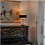 Qazqa elif - Lampe de table - 1 lumière - Ø 25 cm - Noir et Or - Moderne - éclairage intérieur - Salon I Chambre