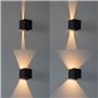 Qazqa edwin - LED Lampe extérieure à douille - 1 lumière - L 10 cm - Noir - Moderne - éclairage extérieur - Salon I Chambre I Cu