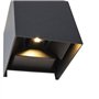 Qazqa edwin - LED Lampe extérieure à douille - 1 lumière - L 10 cm - Noir - Moderne - éclairage extérieur - Salon I Chambre I Cu