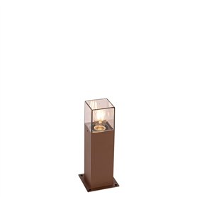 Qazqa denmark - Lampe sur pied extérieur - 1 lumière - L 12 cm - Brun rouille - Rustique - éclairage extérieur