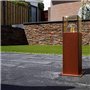 Qazqa denmark - Lampe sur pied extérieur - 1 lumière - L 12 cm - Brun rouille - Rustique - éclairage extérieur