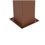 Qazqa denmark - Lampe sur pied extérieur - 1 lumière - L 12 cm - Brun rouille - Rustique - éclairage extérieur
