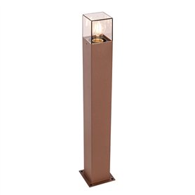 Qazqa denmark - Lampe sur pied extérieur - 1 lumière - L 12 cm - Brun rouille - Rustique - éclairage extérieur