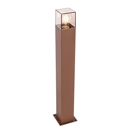 Qazqa denmark - Lampe sur pied extérieur - 1 lumière - L 12 cm - Brun rouille - Rustique - éclairage extérieur
