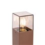 Qazqa denmark - Lampe sur pied extérieur - 1 lumière - L 12 cm - Brun rouille - Rustique - éclairage extérieur