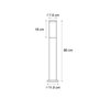 QAZQA rox - Lampe sur pied extérieur - 1 lumière - Ø 11.9 cm - Brun rouille - Rustique - éclairage extérieur