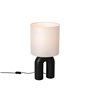 Qazqa lotti - Lampe de table - 1 lumière - Ø 30 cm - Noir - Design, Moderne - éclairage intérieur - Salon I Chambre I Cuisine I 