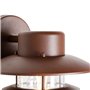 Qazqa shell - Applique murale - 1 lumière - Ø 21.6 cm - Brun rouille - Rustique - éclairage extérieur