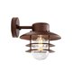 Qazqa shell - Applique murale - 1 lumière - Ø 21.6 cm - Brun rouille - Rustique - éclairage extérieur